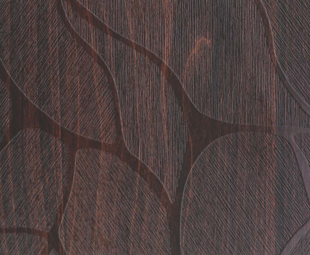 A close-up of a Wenge 1610 FOK with a Texture finish Decorative Laminate available at Material Depot in Bangalore