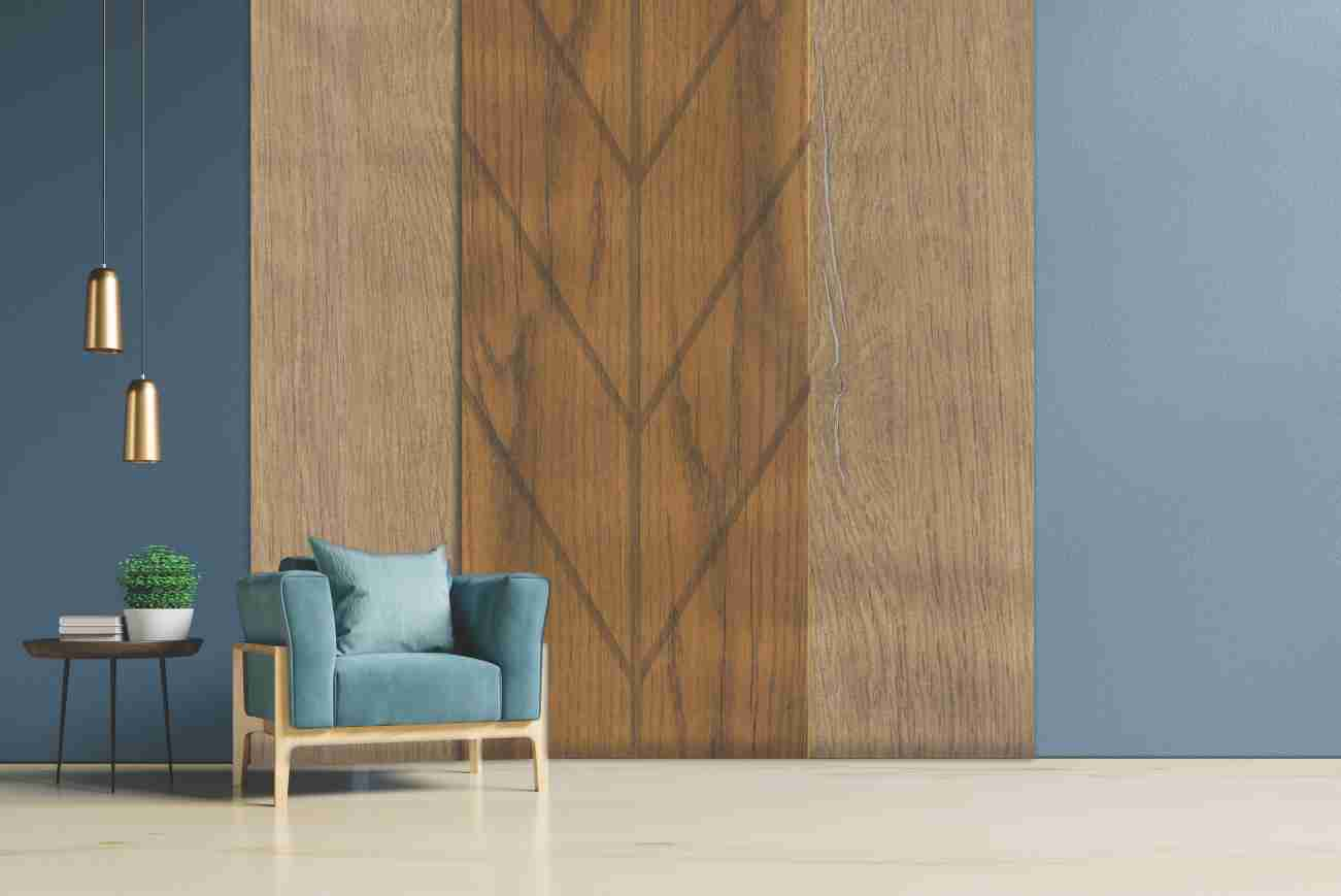 1 mm Brown 9920 SF Decorative Laminate applied on a wardrobe cabinate with Suede finish available for sale at Material Depot in Bangalore