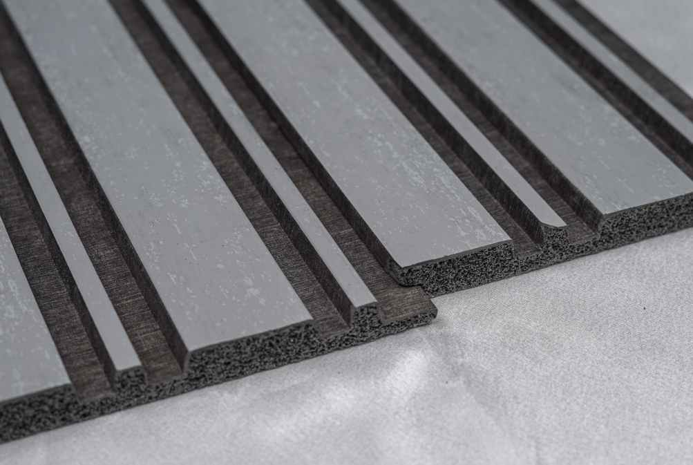 Pentone Patterned Finish Grey Charcoal Louvers/Panels | 8 ft x 5 inch - 12 mm | PT 813 Panels  Grey| Image 2