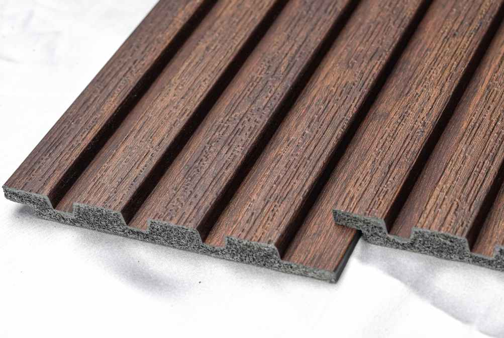 Pentone Wood Finish Brown Charcoal Louvers/Panels | 8 ft x 5 inch - 12 mm | PT 842 Panels  Brown| Image 2