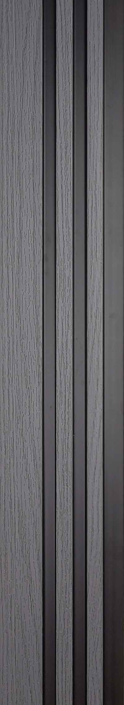 Pentone Wood Finish Grey Charcoal Louvers/Panels | 9.5 ft x 5.5 inch - 12 mm | PT 903 Panels  Grey| Image 1