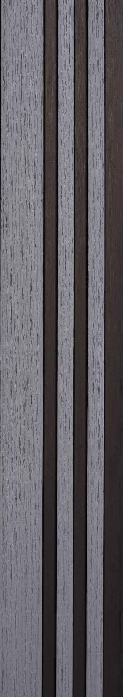 Pentone Wood Finish Grey Charcoal Louvers/Panels | 9.5 ft x 5.5 inch - 12 mm | PT 904 Panels  Grey| Image 1