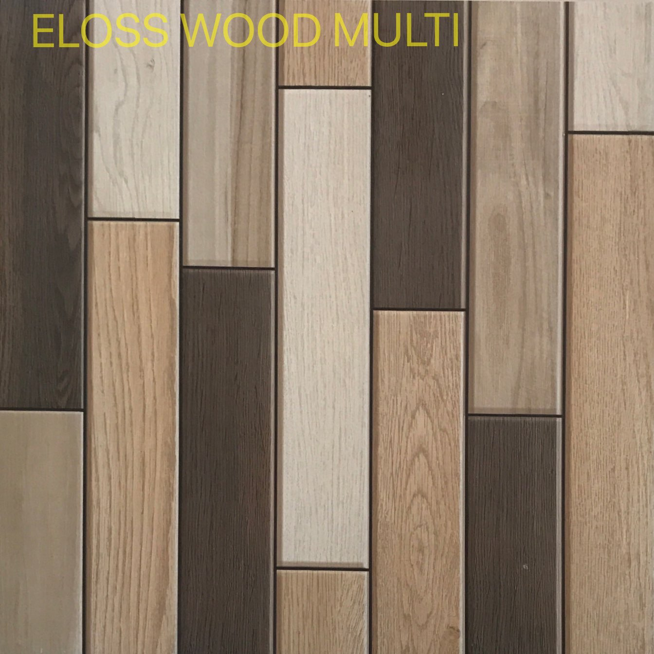 A close-up of a Century Eloss Wood Multi 600x600 mm High Definition Glazed Vitrified Wall & Floor Tile available at Material Depot in Bangalore