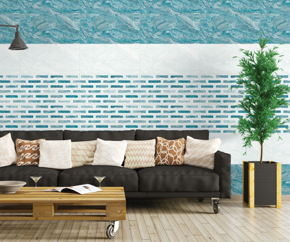 Omaniya Aquva Decor 2 600x300 mm Glossy Finish Digital Wall Tile| Image 2