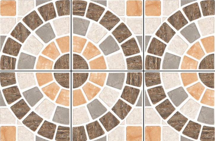 TL 01594 Brown & Cream 16 x 16 inch Matte Finish Vitrified Parking Floor Tile - 12 mm | Image 02