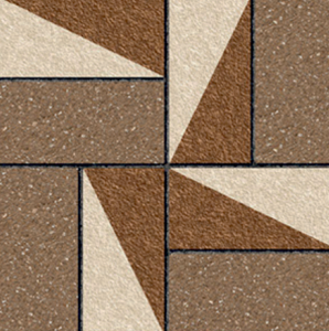 TL 01604 Wenge & Brown 16 x 16 inch Matte Finish Vitrified Parking Floor Tile - 12 mm | Image 01