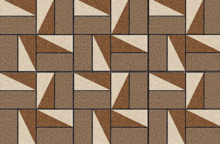 TL 01604 Wenge & Brown 16 x 16 inch Matte Finish Vitrified Parking Floor Tile - 12 mm | Image 02