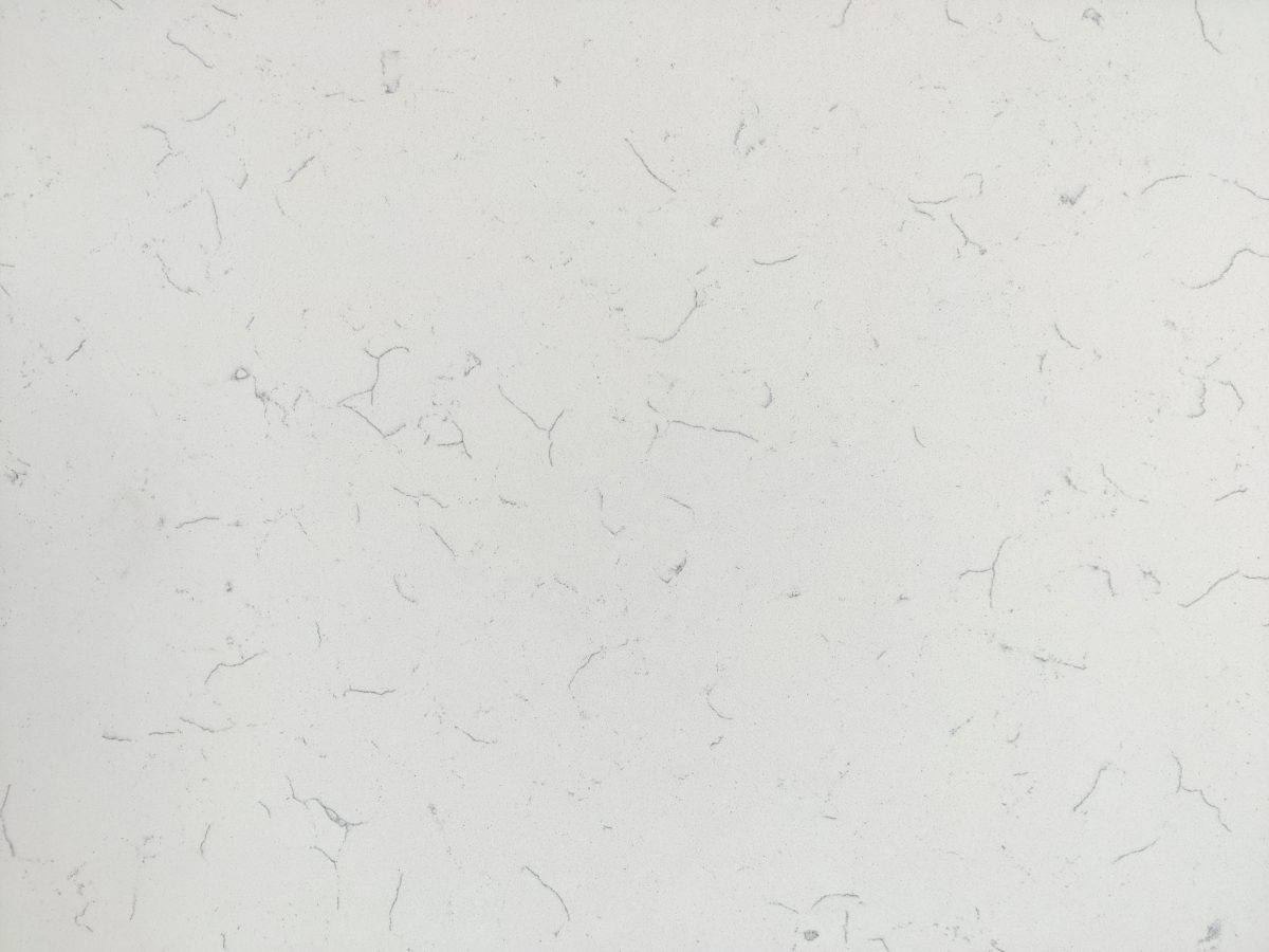 A close-up of aQR 00081 Splendor Series Carrara Bianco 3276x1651 mm Polished Finish Quartz - 20 mm (10 Years Warranty) available at Material Depot in Bangalore