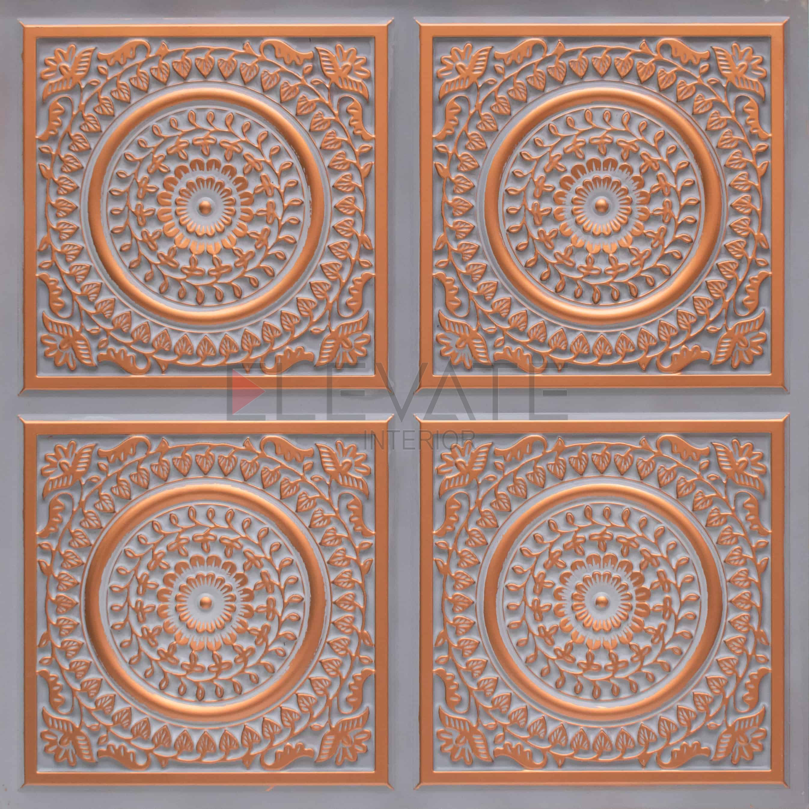 117 Dusty Copper 2 ft x 2 ft Decorative Ceiling Tiles - 1.5 mm | Image 01