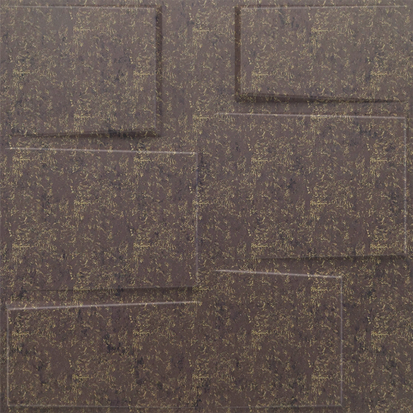 Brown Stream 3D Wall Panel | 1.6 ft x 1.6 ft | Magnum Brown - 15 mm | Image 01