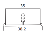 CAP 71 Aluminium Finish 38 mm Aluminium Edge Profile - 3000 mm| Image 1