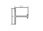 CSPH 06 Aluminium Finish Divider Profile For 19 mm Plywood - 2500 mm| Image 1