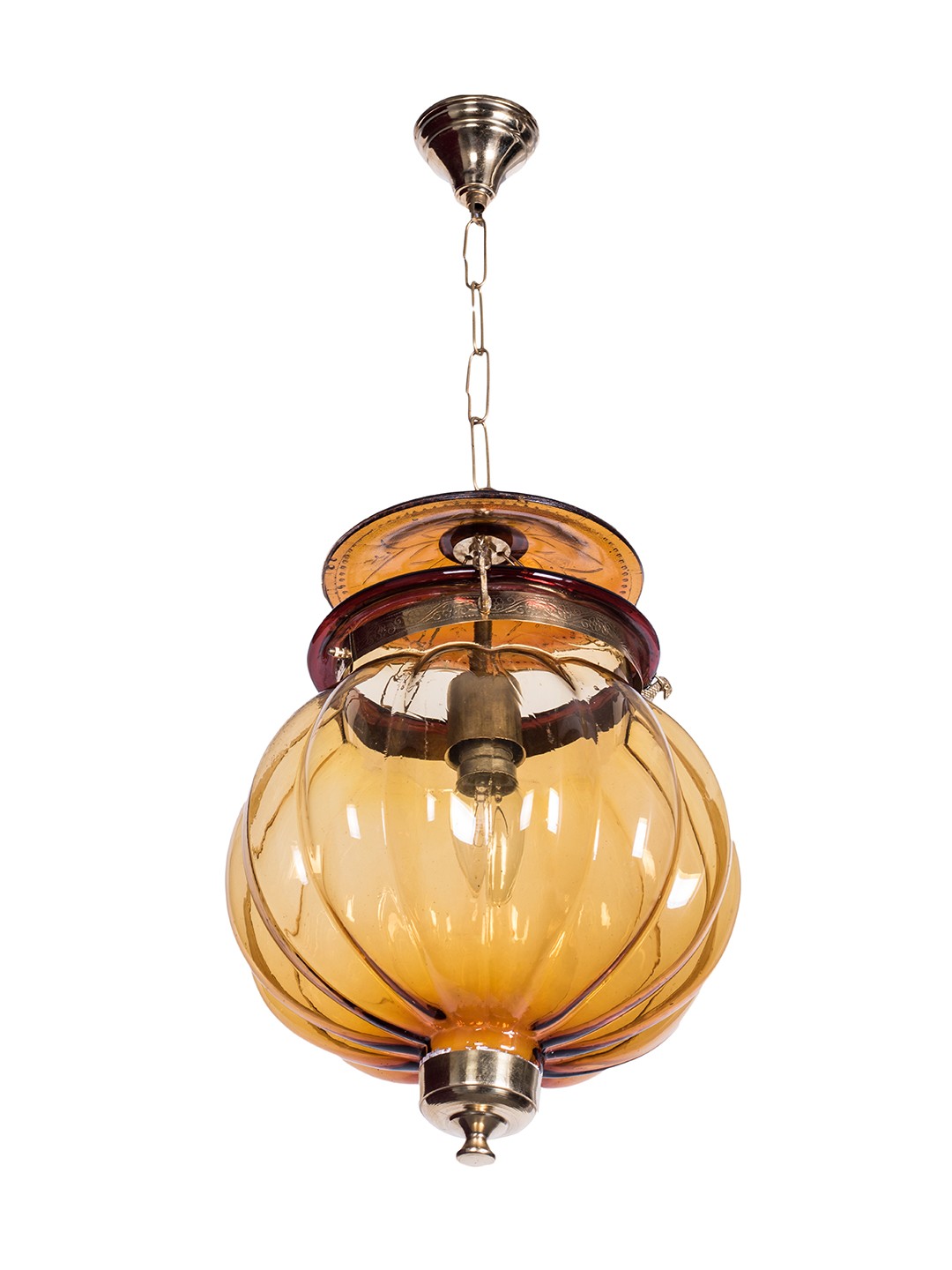 HL000251 Goan Melon Handi Lantern Hanging Light Amber  - 40 W| Image 4