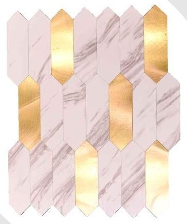 A close-up of a DZ 05 304.8 x 304.8 Highlighter Mosaic Tile available at Material Depot in Bangalore