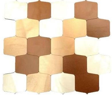 A close-up of a DZ 17 304.8 x 304.8 Highlighter Mosaic Tile available at Material Depot in Bangalore