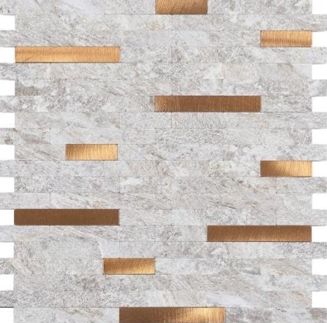 A close-up of a DZ 33 304.8 x 304.8 Highlighter Mosaic Tile available at Material Depot in Bangalore