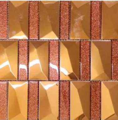 A close-up of a MO 04 304.8 x 304.8 Highlighter Mosaic Tile available at Material Depot in Bangalore