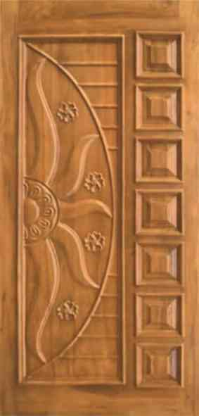 MPT 401 78x27 Inch 32 mm Frame Burma Wooden Teak Door - 30 mm | Image 01