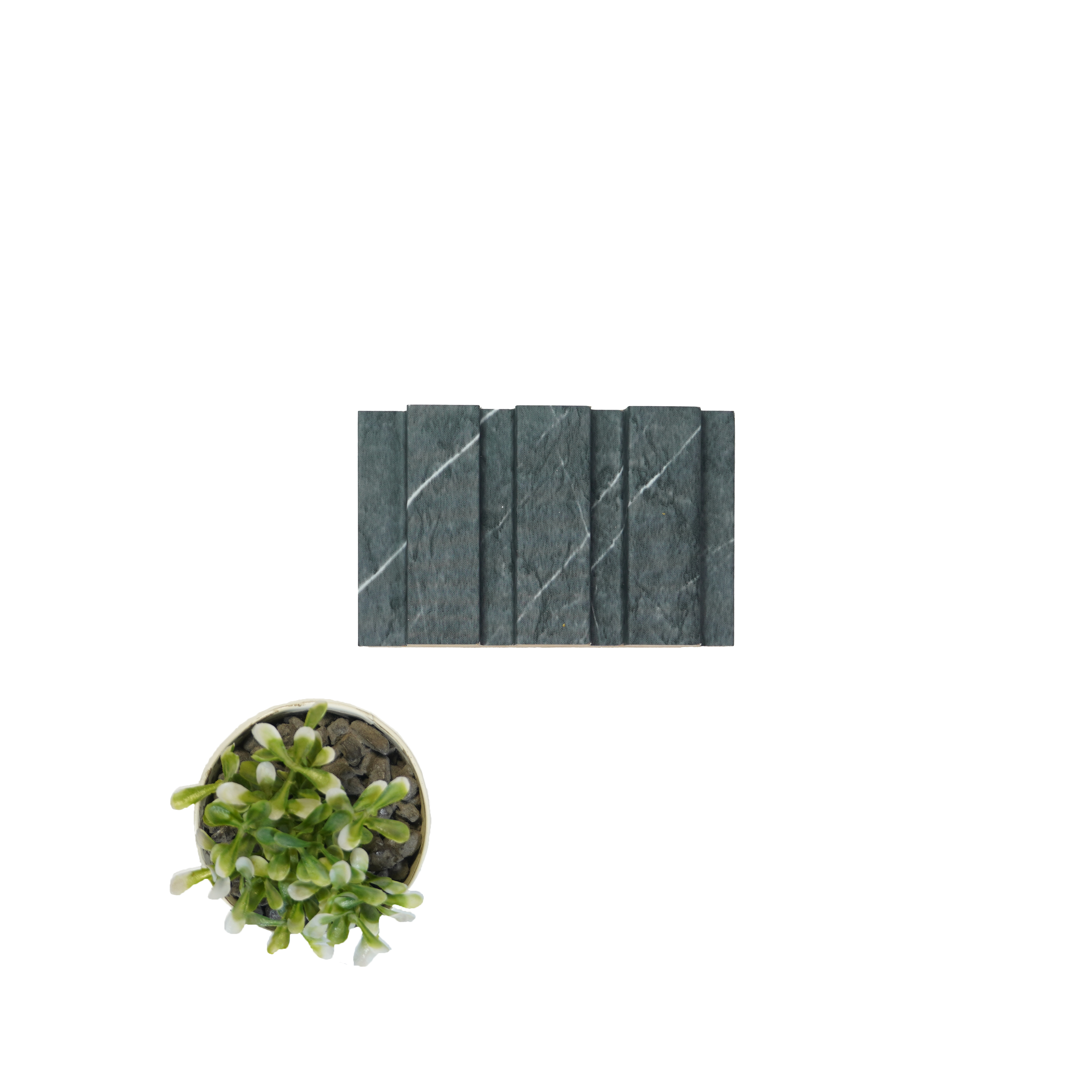 Neo One 603 Dark Grey Marble 3000x120 mm Marble Finish MDF Panel - 18 mm | Image 02