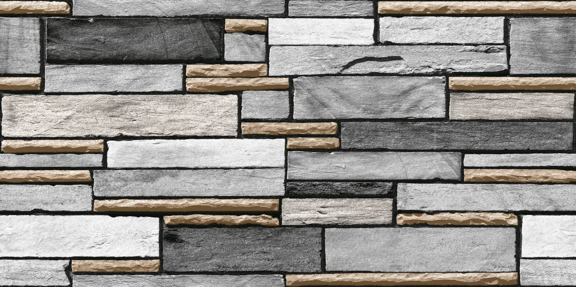 TL 01762 Fossil Grey 2 ft x 1 ft Matte Finish Ceramic Elevation Wall Tile - 10 mm | Image 01