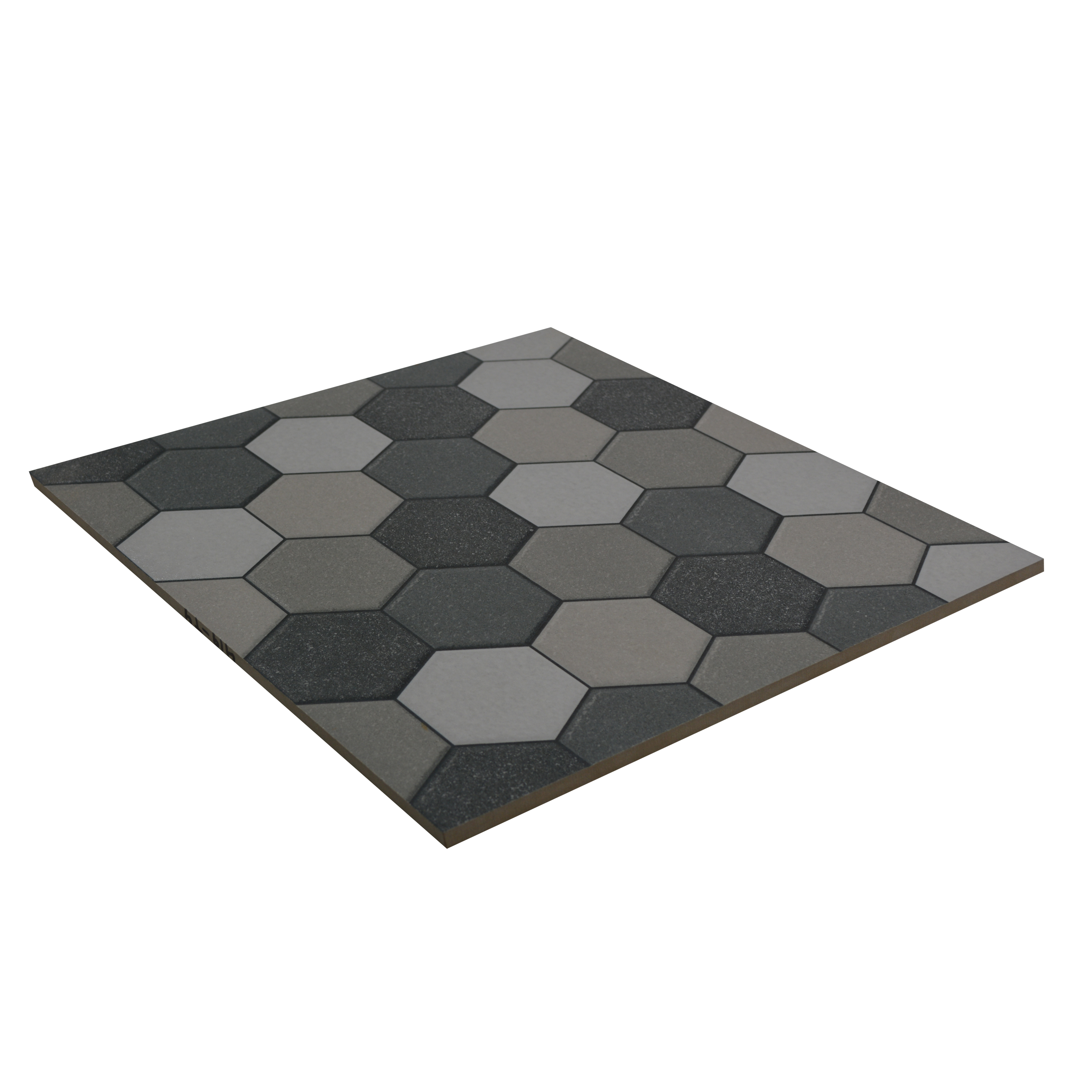 TL 00872 B Black & Grey 16 x 16 inch Matte Finish Heavy Duty Vitrified Parking Floor Tile - 12 mm| Image 2