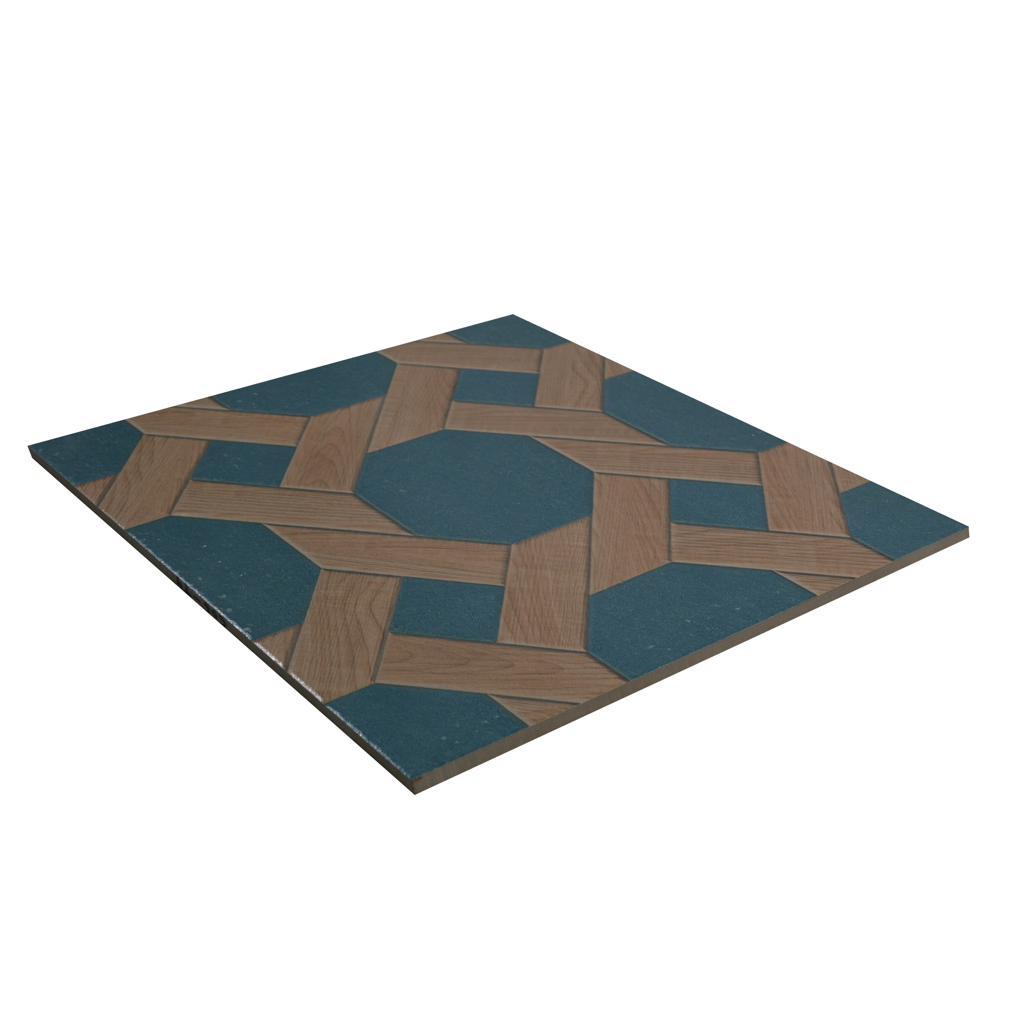 TL 00873 Brown & Blue 16 x 16 inch Matte Finish Heavy Duty Vitrified Parking Floor Tile - 12 mm| Image 2