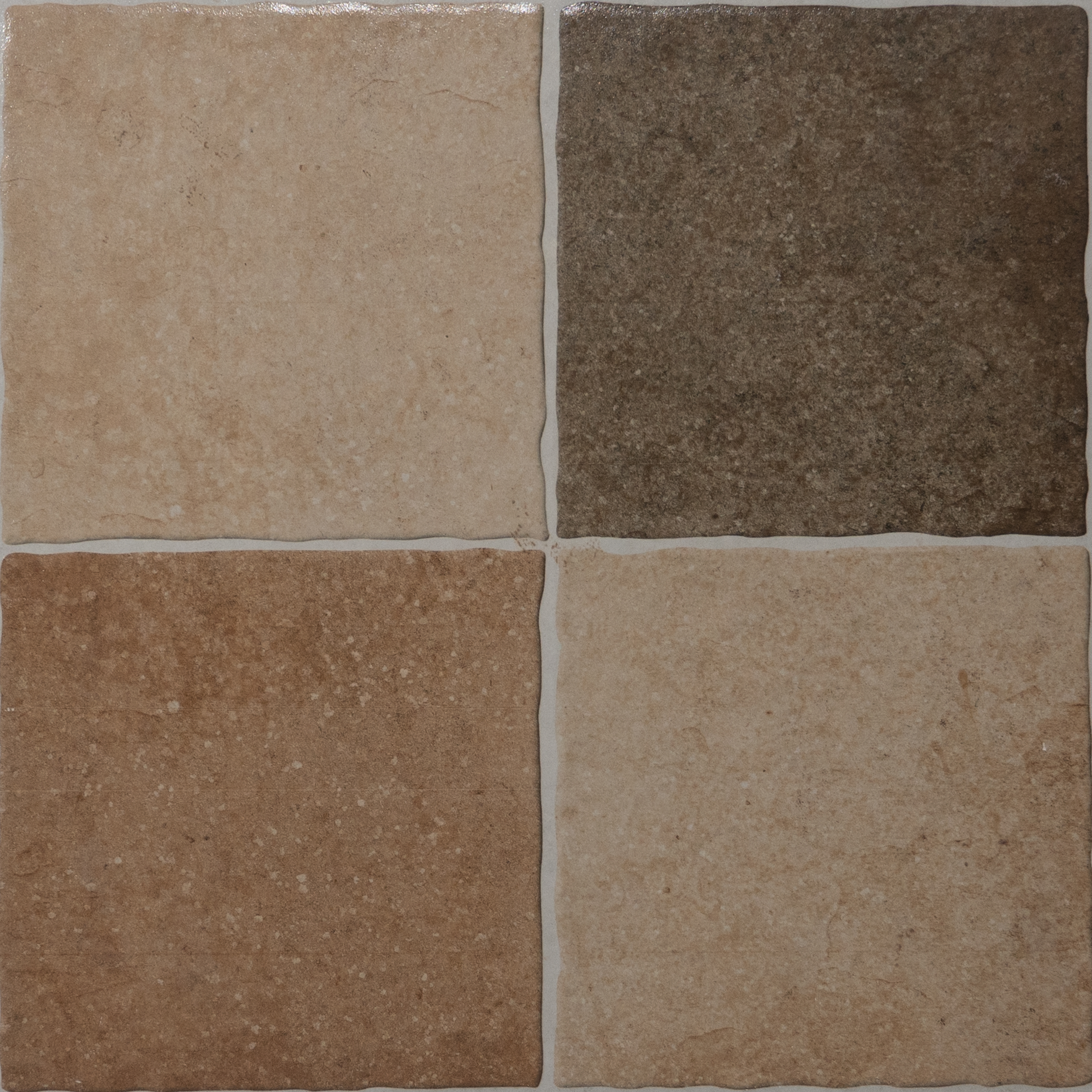 TL 00871 A Cream & Brown 16 x 16 inch Matte Finish Heavy Duty Vitrified Parking Floor Tile - 12 mm| Image 1