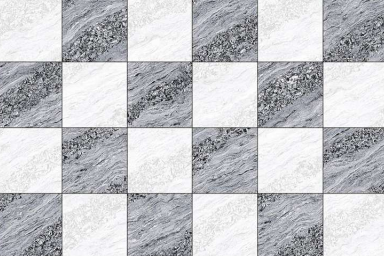 TL 01631 A Highlighter 1 White & Ash Grey 18 x 12 inch Glossy Finish Ceramic Wall Tile - 6 mm | Image 01