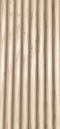 White Ash Deep Flute 8 ft x 5.7 inch Solid Wood Provo Panel - 6.5 mm | Image 01