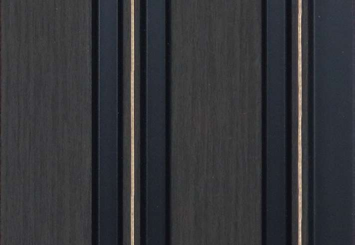 Wood Finish Black Charcoal Louvers | 9.5 ft x 4.8 inch - 12 mm | MRL 161| Image 1