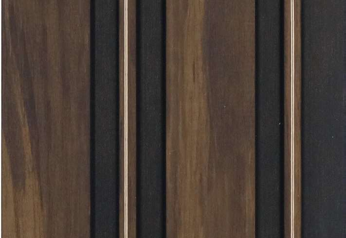 Wood Finish Brown Charcoal Louvers | 9.5 ft x 4.8 inch - 12 mm | MRL 162| Image 1