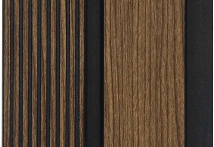 Wood Finish Brown Charcoal Louvers | 9.5 ft x 4.8 inch - 12 mm | MRL 171| Image 1