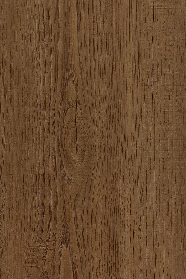 A close-up of a Brown 8573 HGS Chalet Wood with a High Gloss finish Decorative Laminate available at Material Depot in Bangalore