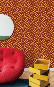 A close-up of a600-43 | 10 Meter x 21 Inches Patterned Look Wallpaper - 57.41 Sq. Ft.  available at Material Depot in Bangalore