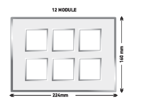 7112 Turbo Series 12 M Black Metallic Finish Cover Plate With Support Frames| Image 1