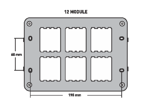 7112 Turbo Series 12 M Black Metallic Finish Cover Plate With Support Frames| Image 2