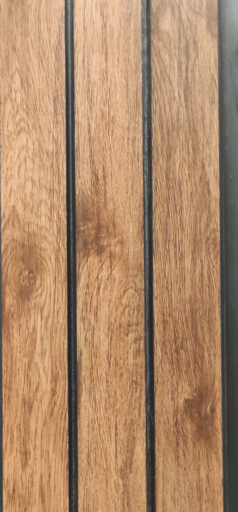 Wood Finish Brown Charcoal Louvers/Panels | 9.2 ft x 5 inch - 12 mm | CB 131 | Image 01