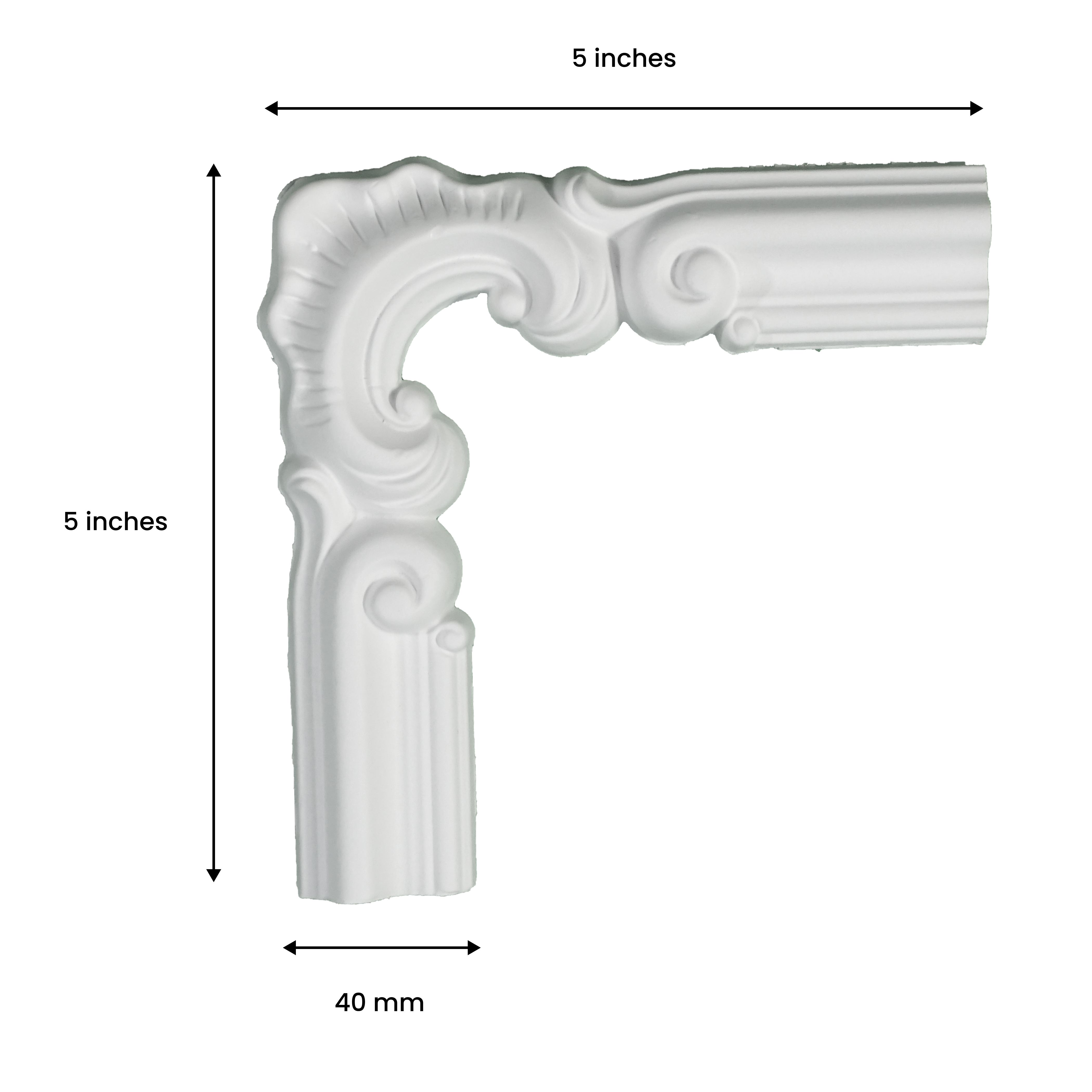 Dimension Image for Polyurethane (PU) Corner Moulding PM 00285 | Image - 7