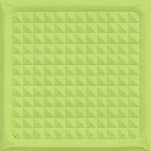 A close-up of a TL 03721 D Green 04 | 200x200 mm Glossy Finish Ceramic Wall Pattern 4 Subway Tile - 10 mm  with a Glossy finish available at Material Depot in Bangalore