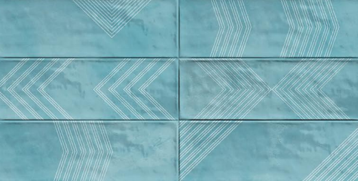 A close-up of a TL 03795 B Aqua Era 300x100 mm Glossy Finish Ceramic Wall  Subway Tile - 10 mm  with a Glossy finish available at Material Depot in Bangalore