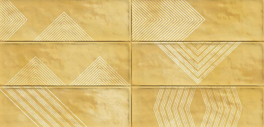 A close-up of a TL 03801 B Yellow Era 300x100 mm Glossy Finish Ceramic Wall  Subway Tile - 10 mm  with a Glossy finish available at Material Depot in Bangalore