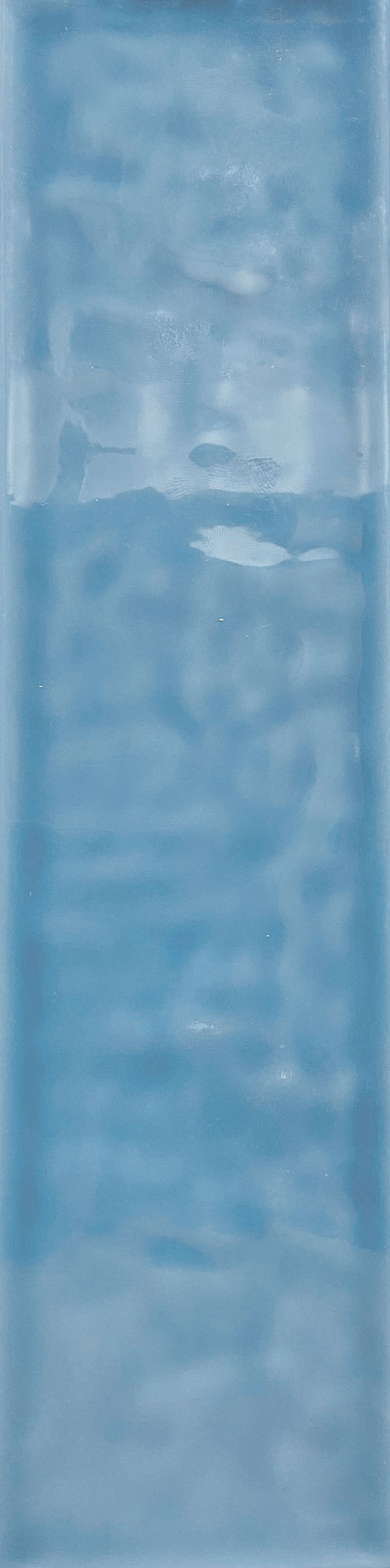 A close-up of a TL 03802 B Blue 300x75 mm Glossy Finish Ceramic Wall  Subway Tile - 10 mm  with a Glossy finish available at Material Depot in Bangalore