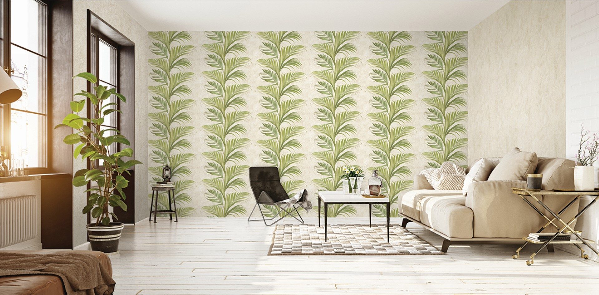 10200-3 | 10 Meter x 21 Inch PVC Tropical Look Wallpaper - 57 Sq. Ft.  02