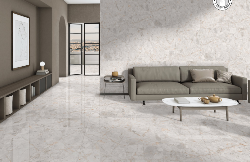 A close-up of aAspire Beige with a Glossy finish available at Material Depot in Bangalore