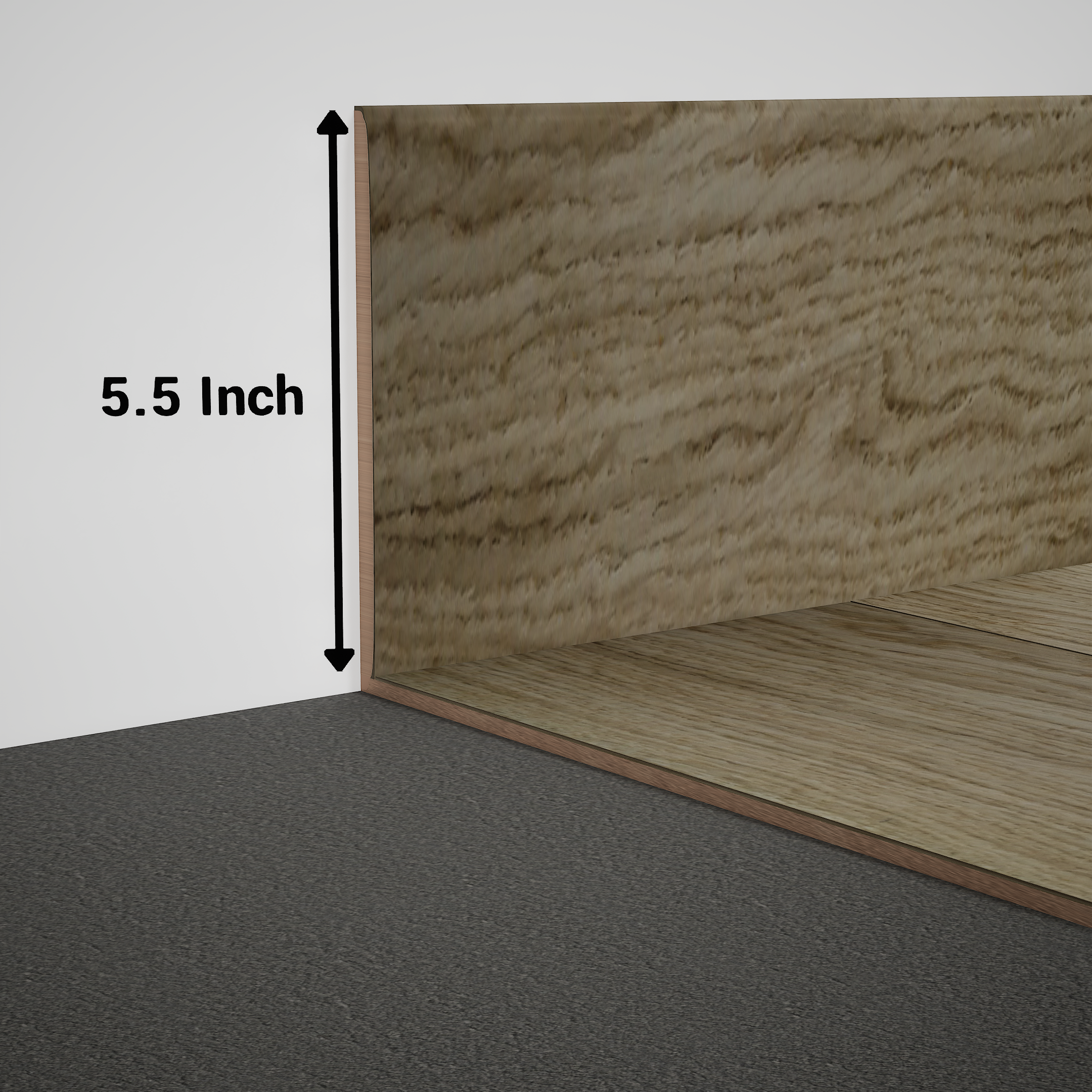 Product Image for Skirting 8 ft x 5.5 inch - 18 mm PM 00555 W | Image - 1