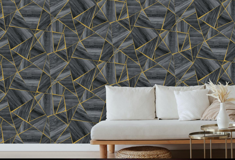 RG7054 | 10 Meter x 20.86 Inches Geometric Look PVC Wallpaper - 56.94 Sq. Ft Image 02