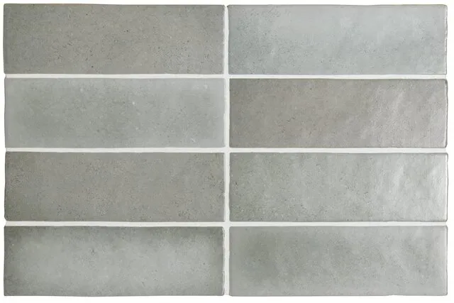 A close-up of a TL 03486 C Misty Grey 200 x 65 mm Matte Finish Wall Tile with a Matte finish available at Material Depot in Bangalore