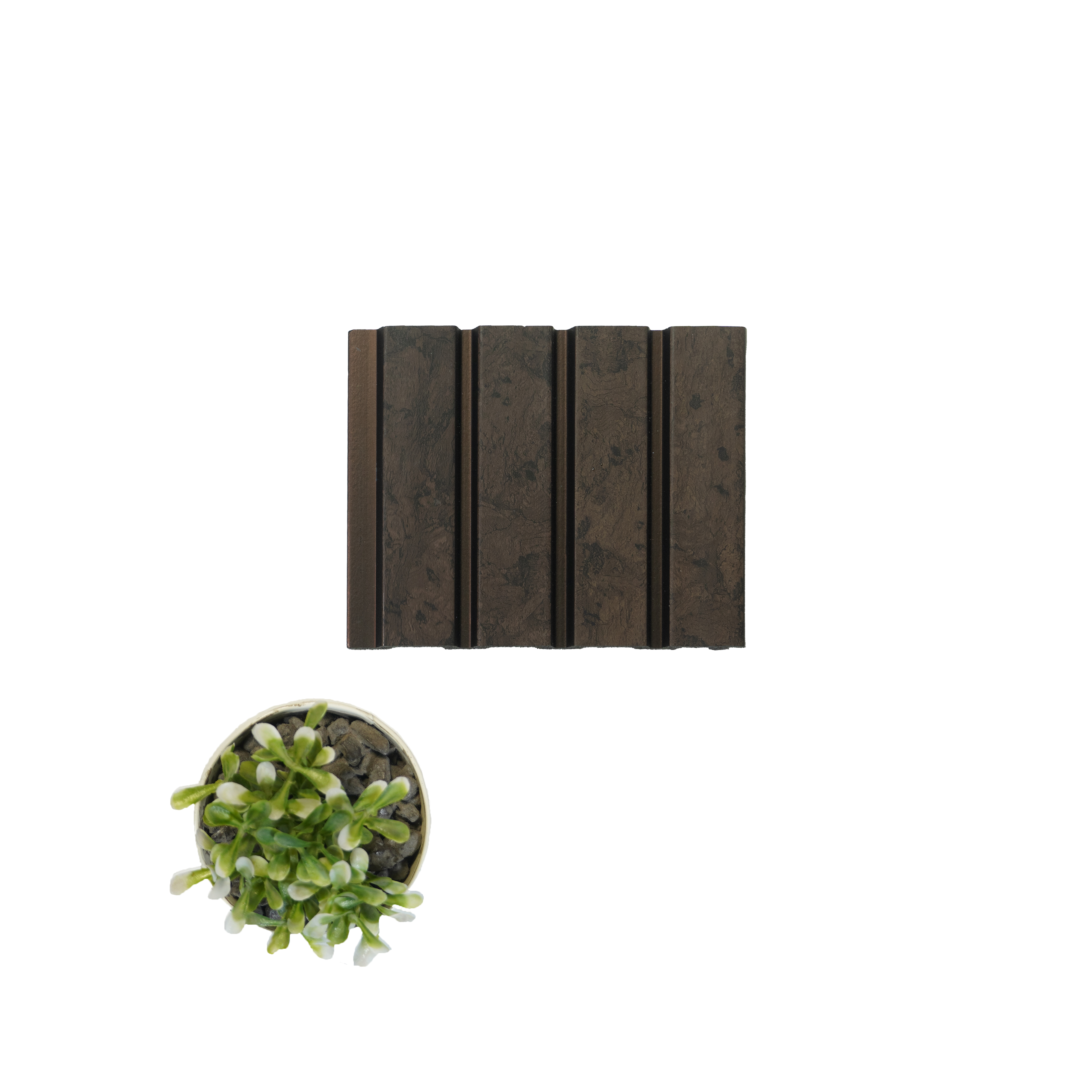 Greymica Brown Charcoal Louvers/Panels | 8 ft x 5 inch - 11 mm | 4508 | Image 02