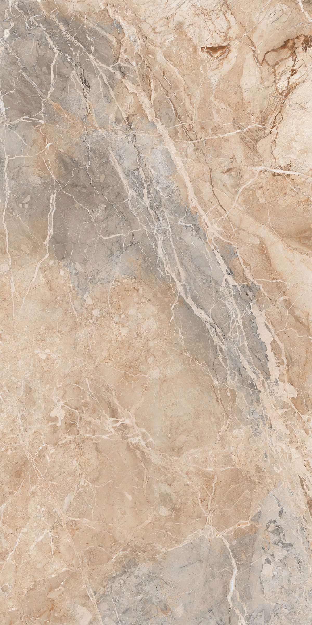 TL 00692 Beige Mocha Face A High Gloss Finish 8 ft x 4 ft Bookmatch PGVT Tile | Image 1