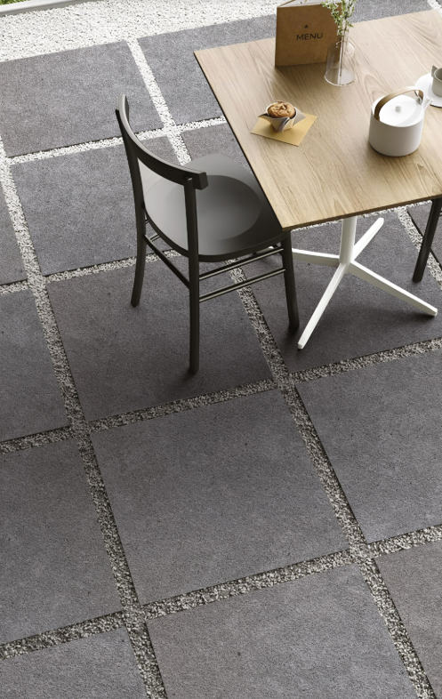 TL 02318 Grey 2 ft x 2 ft Random Face Rustic Matte Finish Vitrified Full Body Floor Tile - 15 mm | Image 3